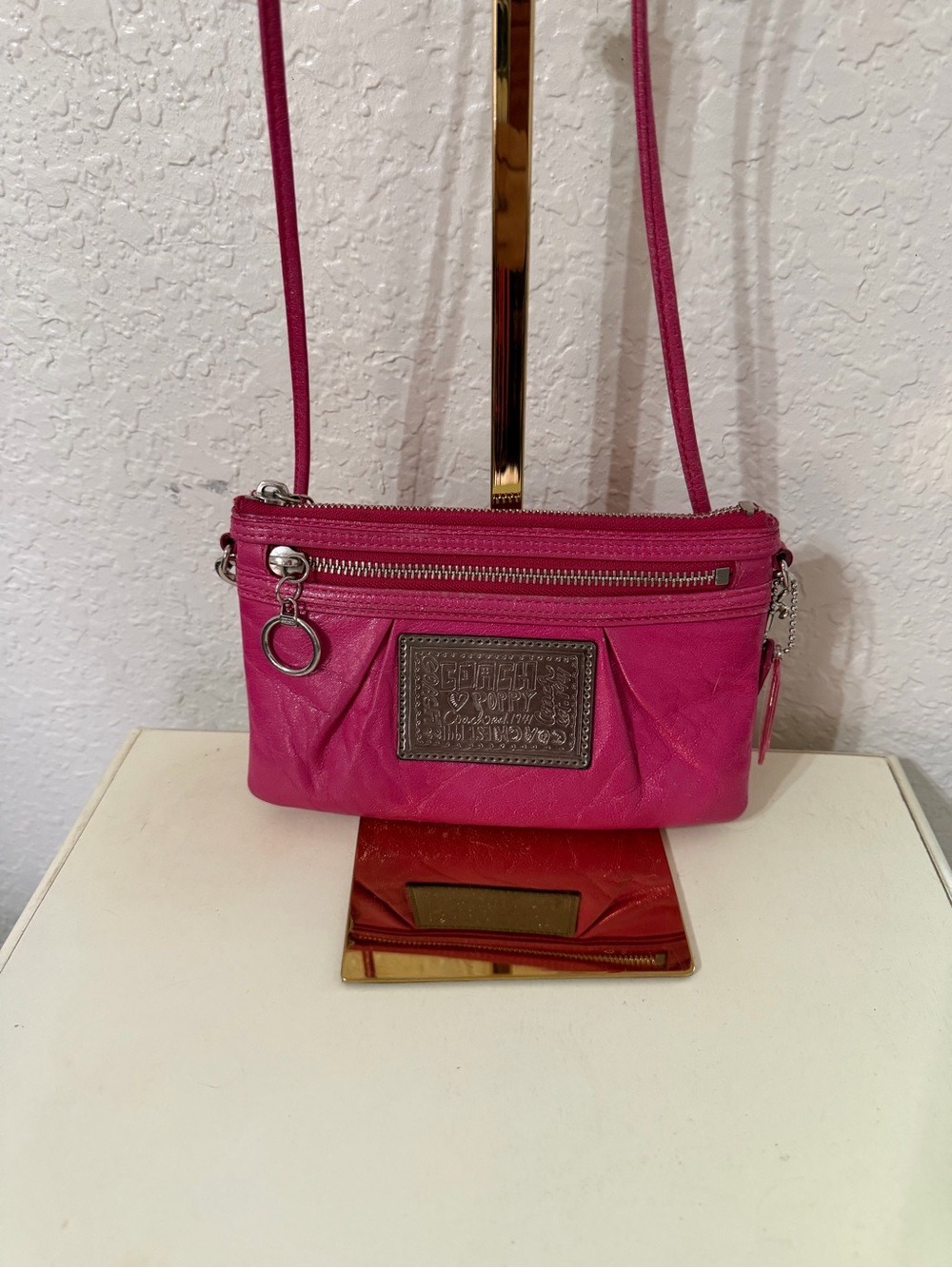 Coach Small Poppy Pink Crossbody Bag